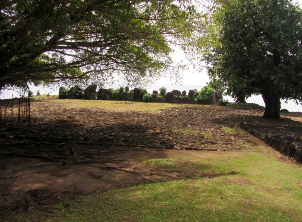 One of the marae ceremonial sites at Taputapuatea.